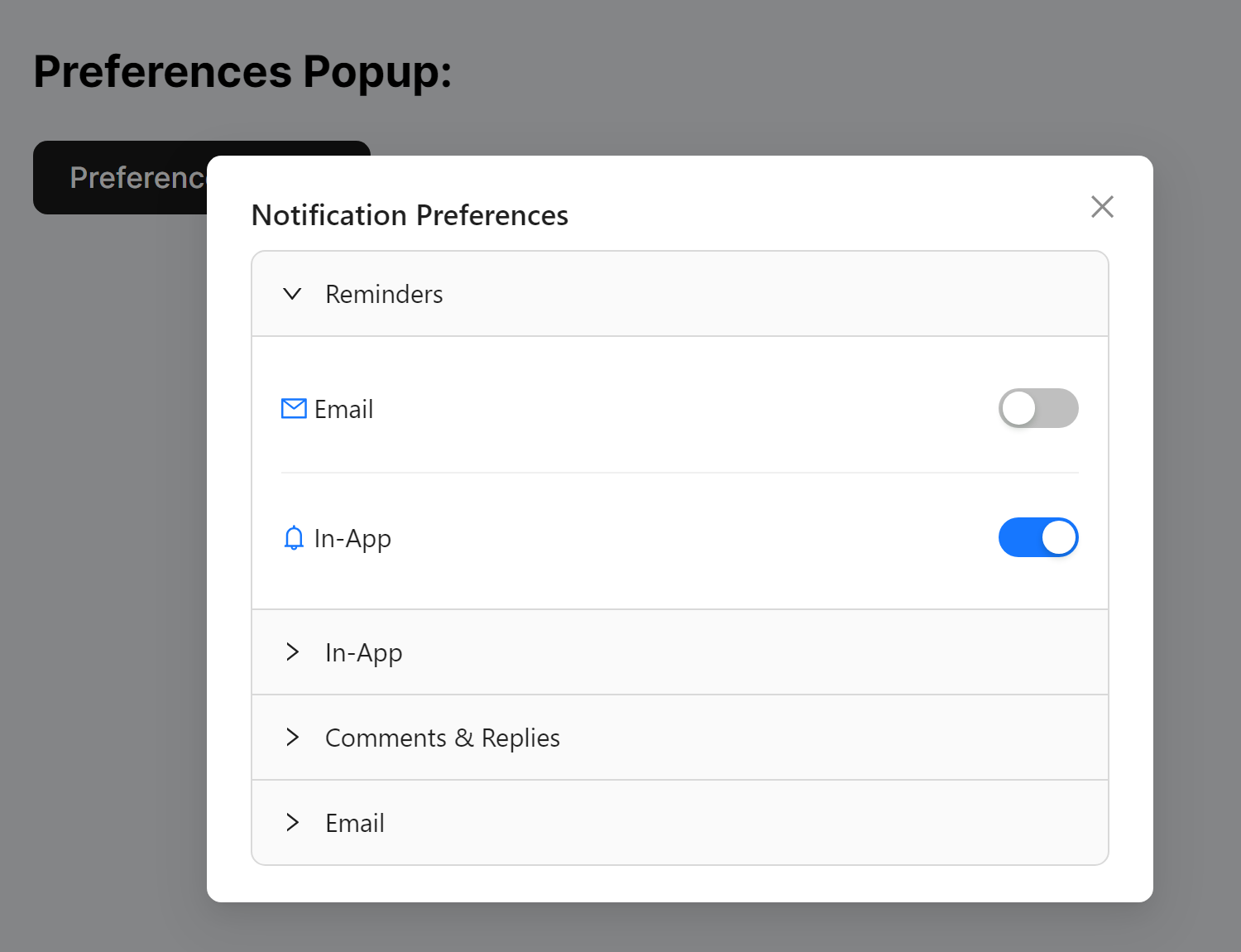 In-App Preferences