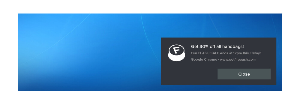 Web push notification example